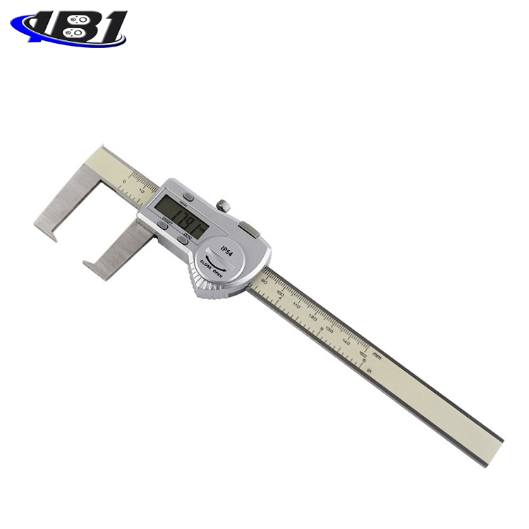 Flat head external groove digital caliper